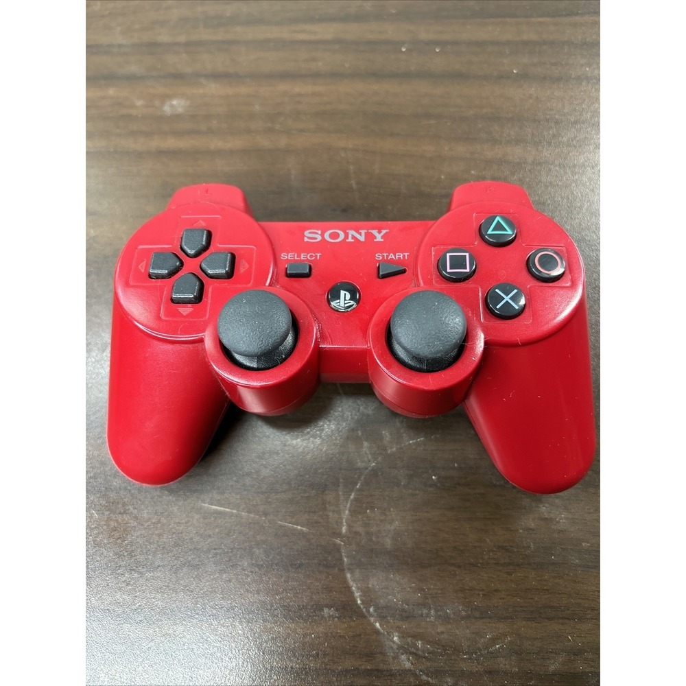 Sony Playstation 3 PS3 DualShock 3 Controller Scarlet Red Genuine OEM RARE